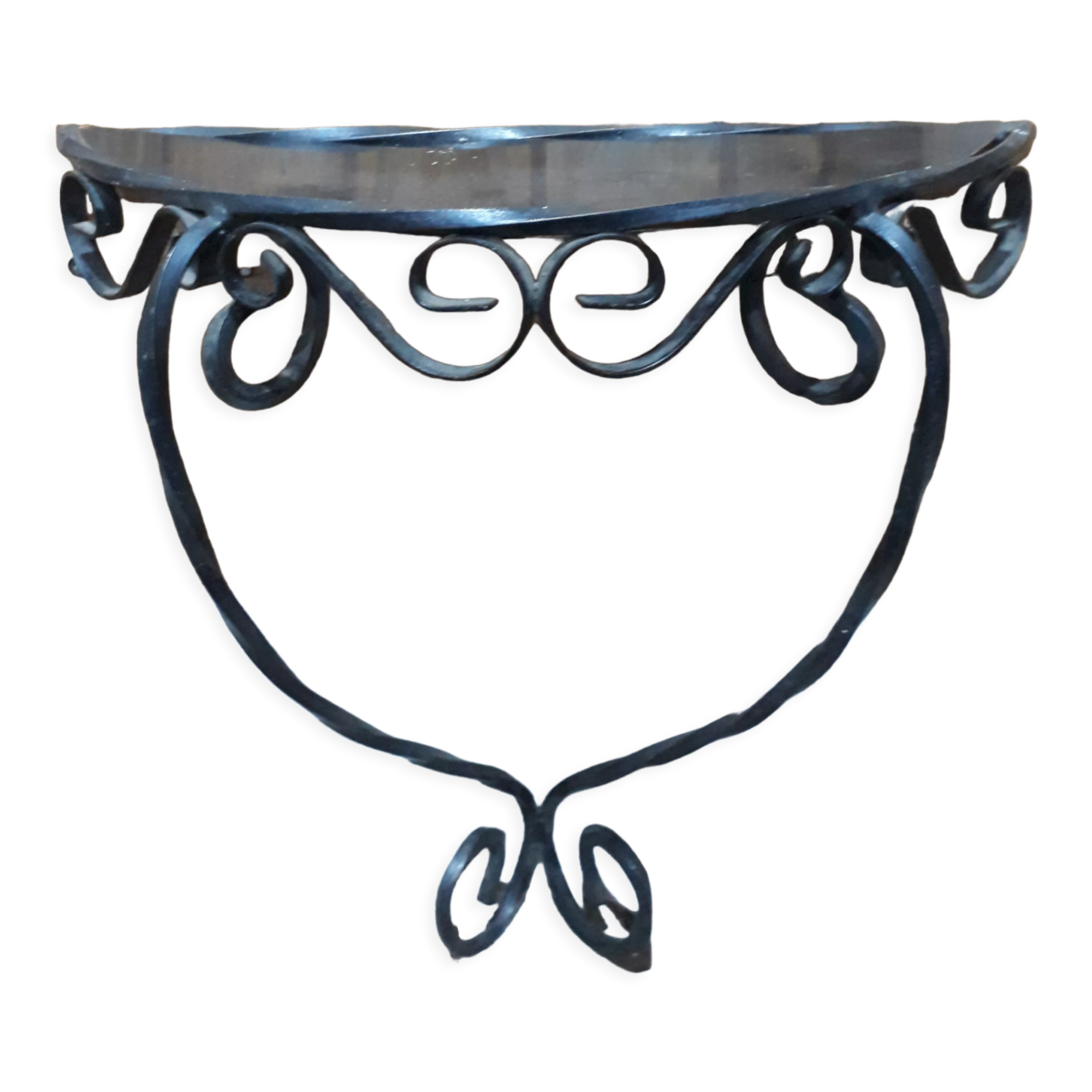 Console en fer forgé torsadé - années 50