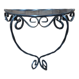 Twisted wrought iron console - 50s