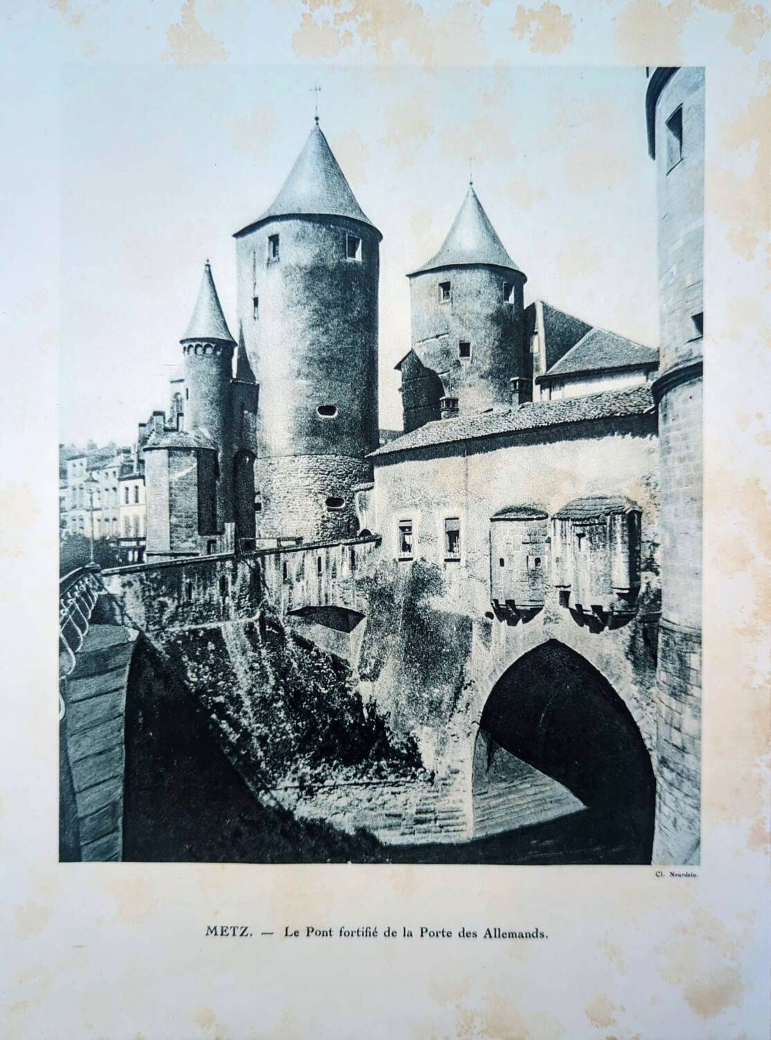 Heliogravure of Metz, vintage printed in 1926.