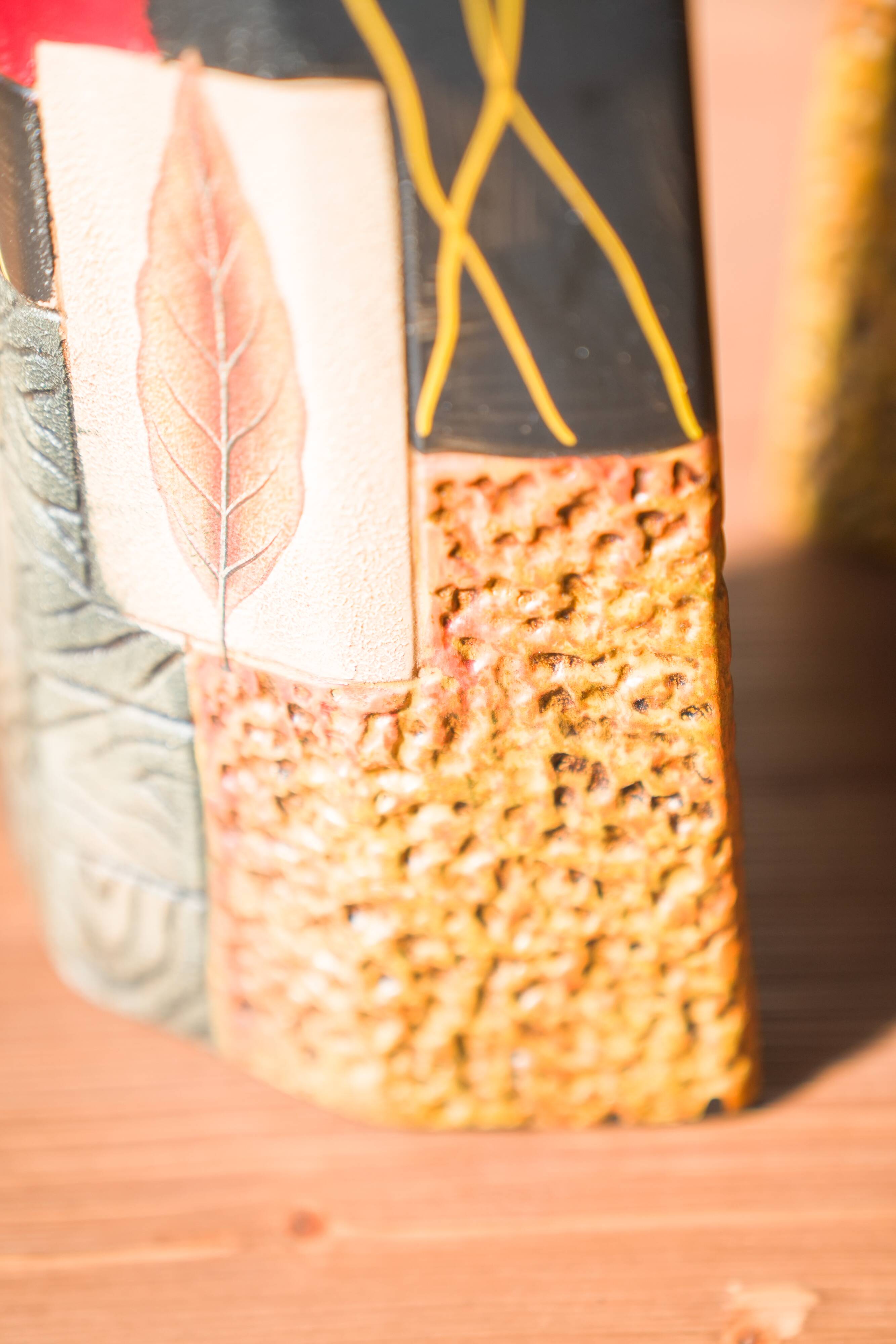 Pair of 1980s-90s Terracotta Vases – Geometric and Textured Design