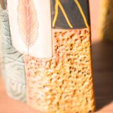 Pair of 1980s-90s Terracotta Vases – Geometric and Textured Design