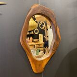 Olive wood mirror 1970