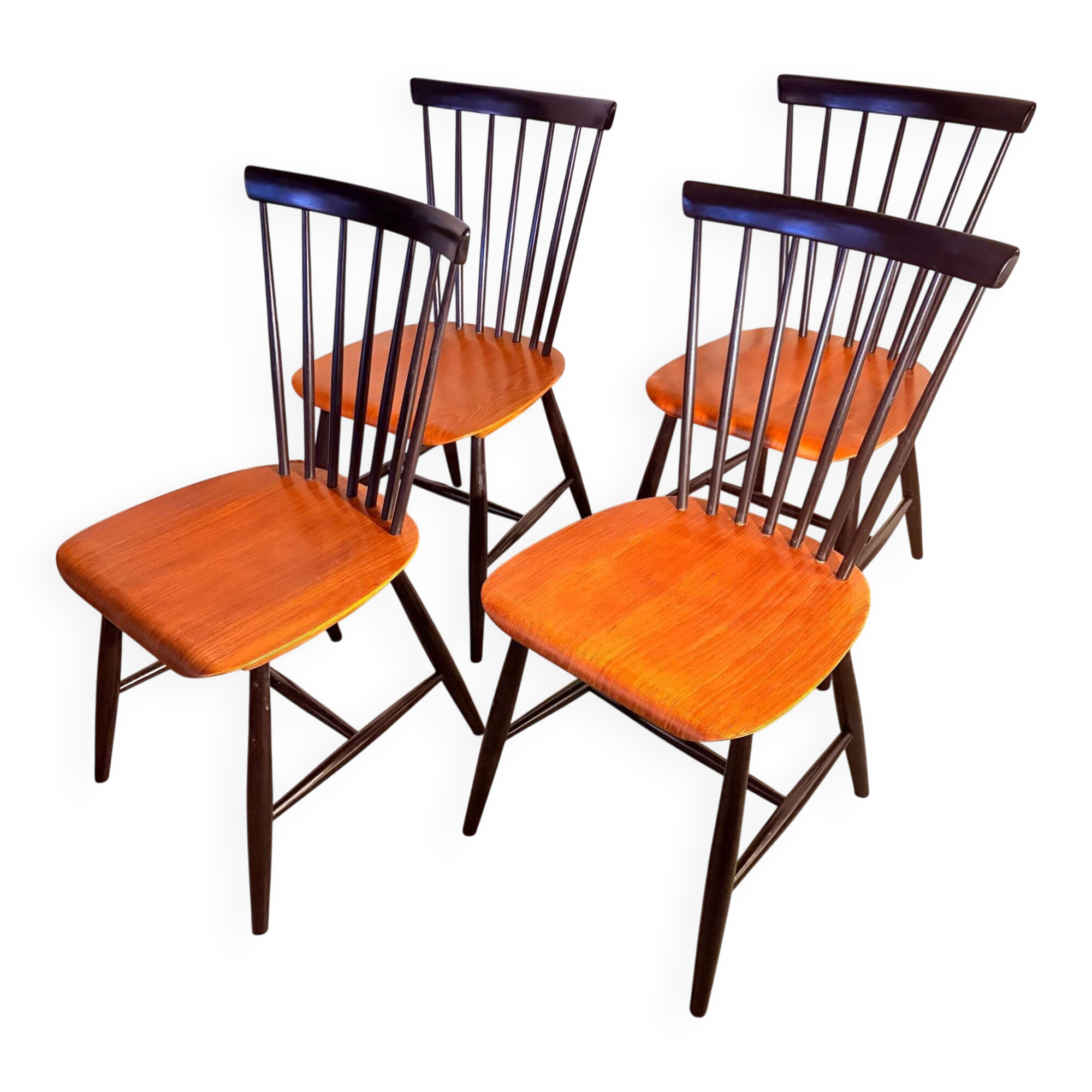 Dining chairs Sven Erik Fryklund for Hagafors, Swedish 1960s