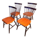 Dining chairs Sven Erik Fryklund for Hagafors, Swedish 1960s