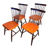 Chaises de salle à manger Sven Erik Fryklund pour Hagafors, suédoises des années 1960.