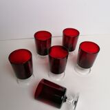 6 vintage glasses