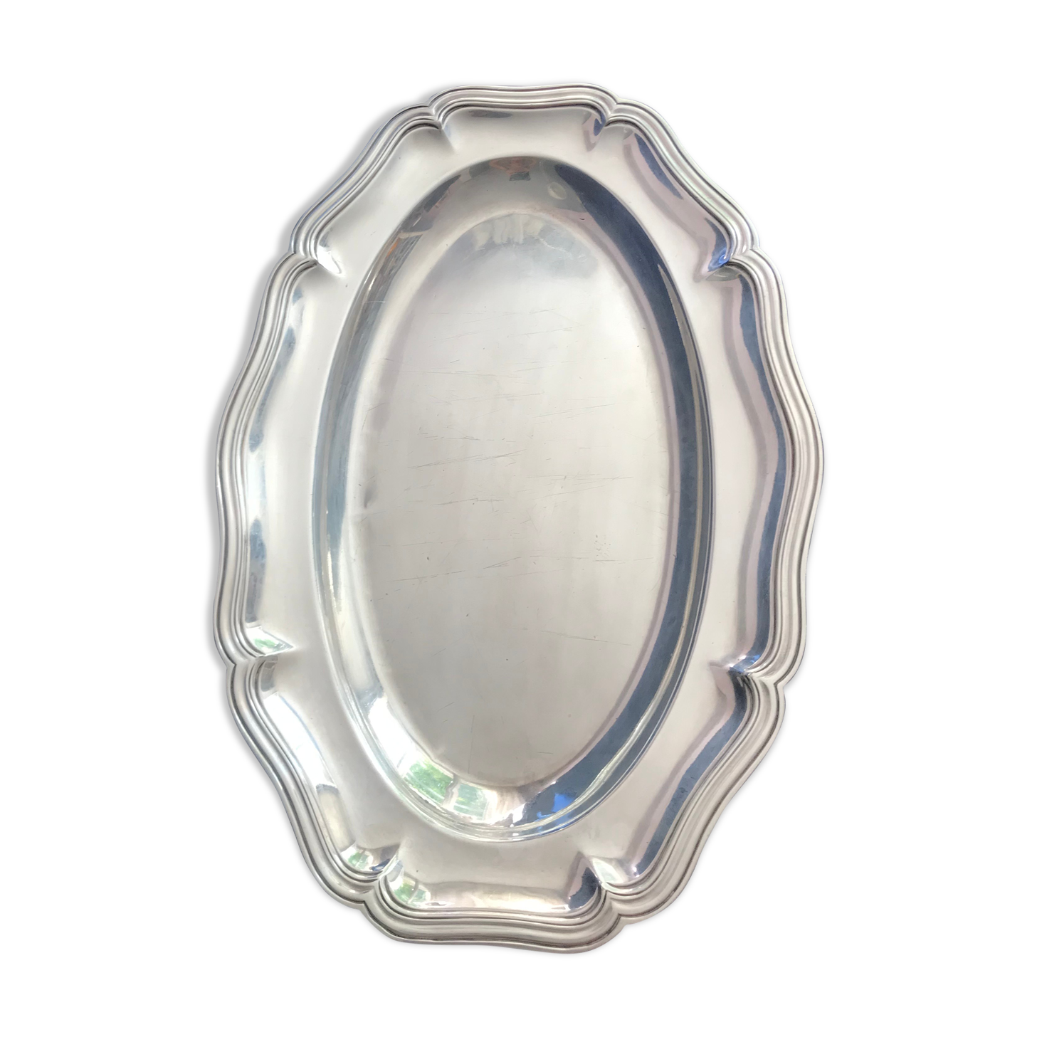 Silver metal tray A.Frenais 19th