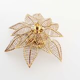 Brass and crystal flush mount ceiling or wall light by Palwa