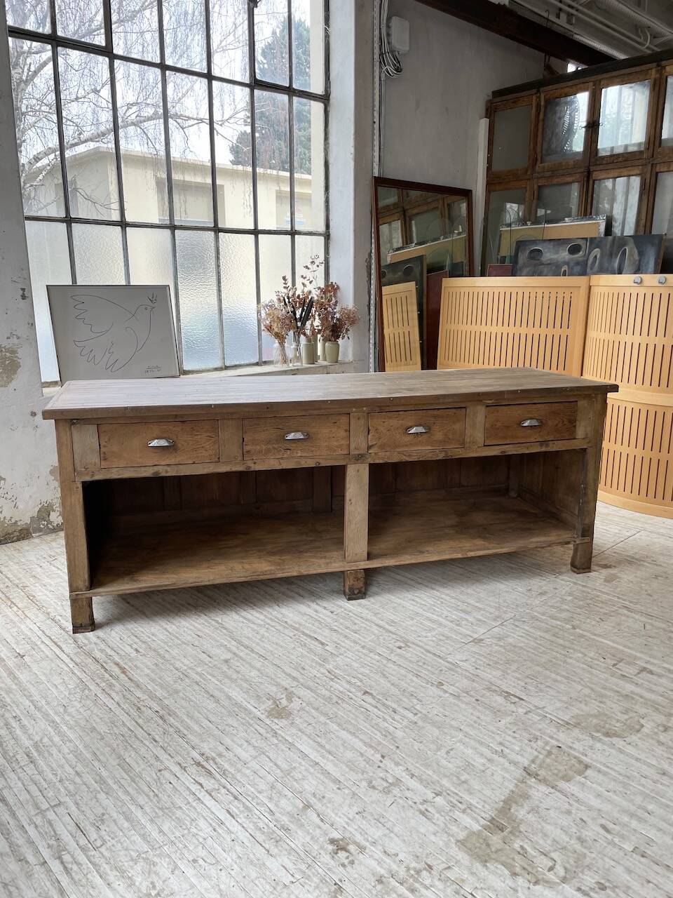 Comptoir en chêne XXL 260 cm