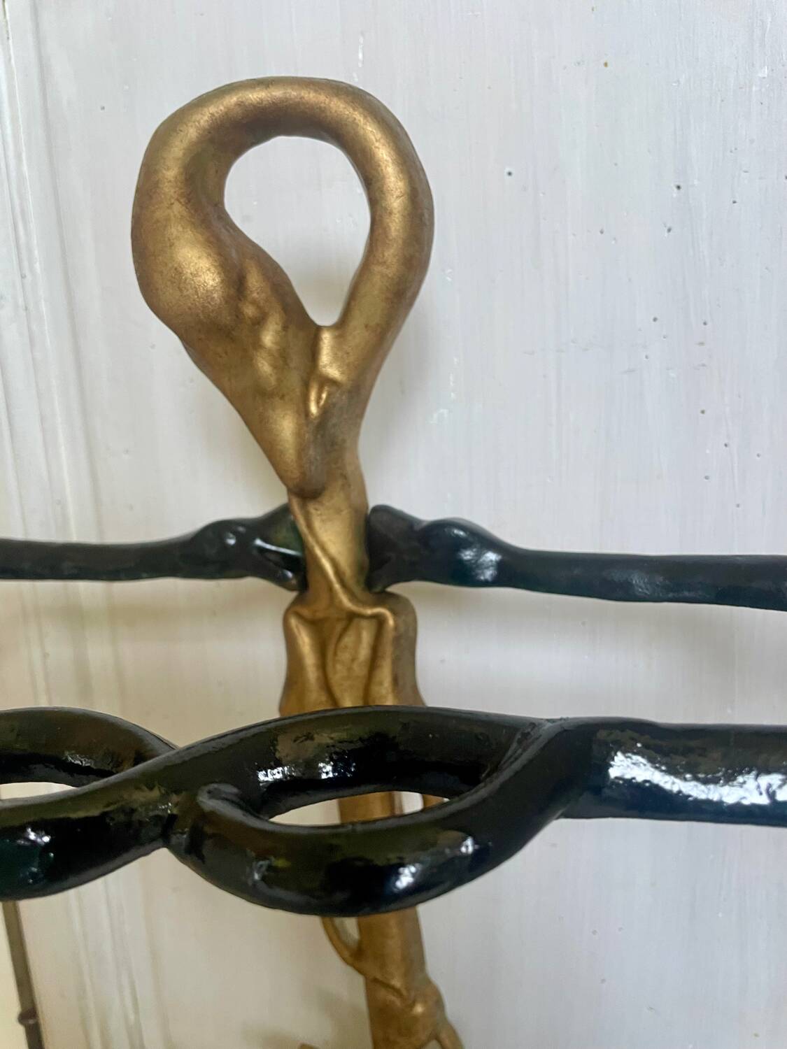 Art Nouveau cast iron umbrella stand