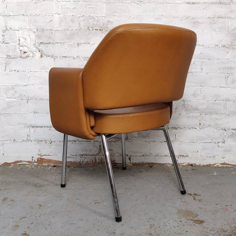 Deauville Leather Armchairs by Marc and Pierre Simon for Airborne, 1960s