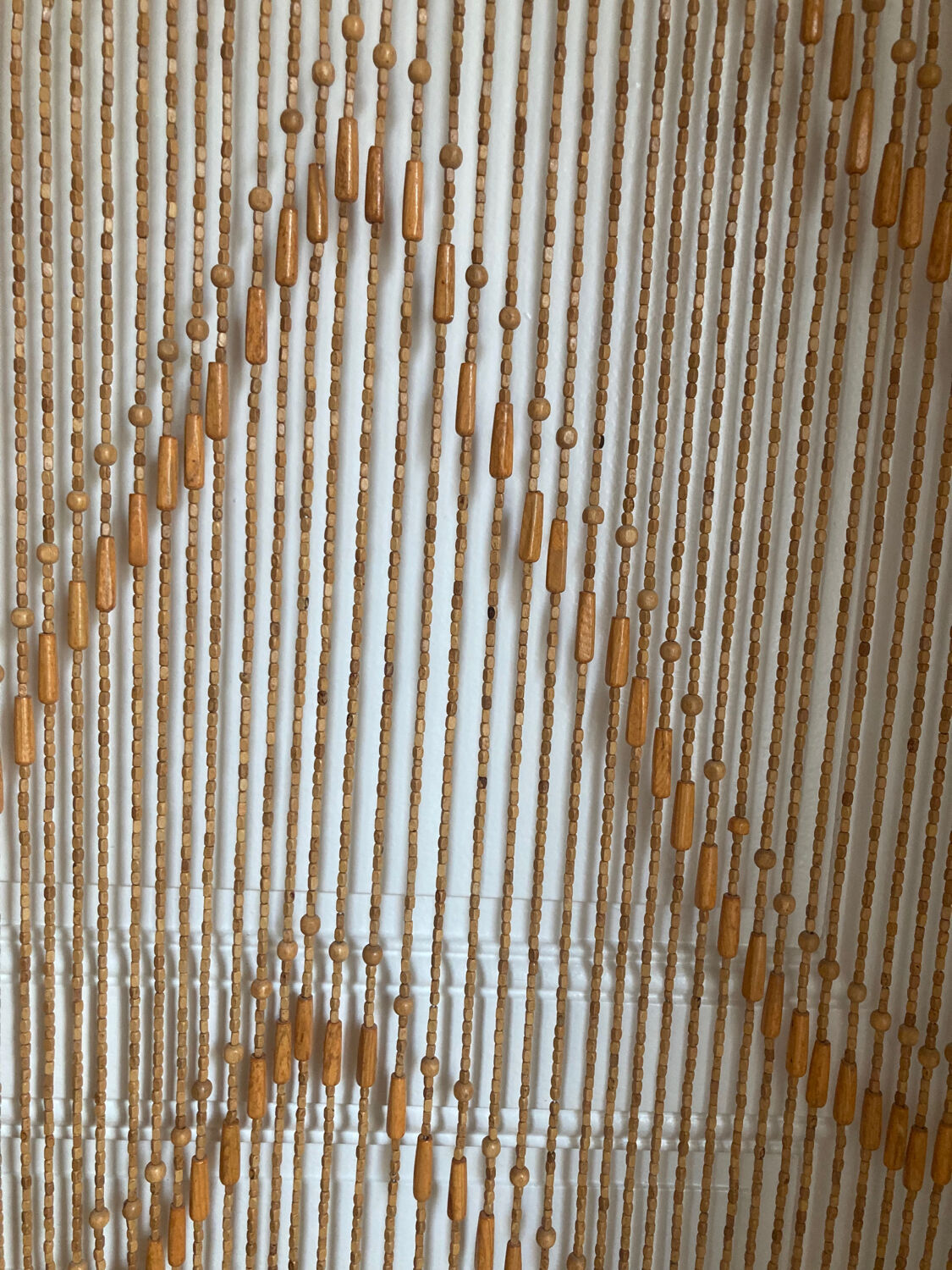 Vintage wood beads curtain