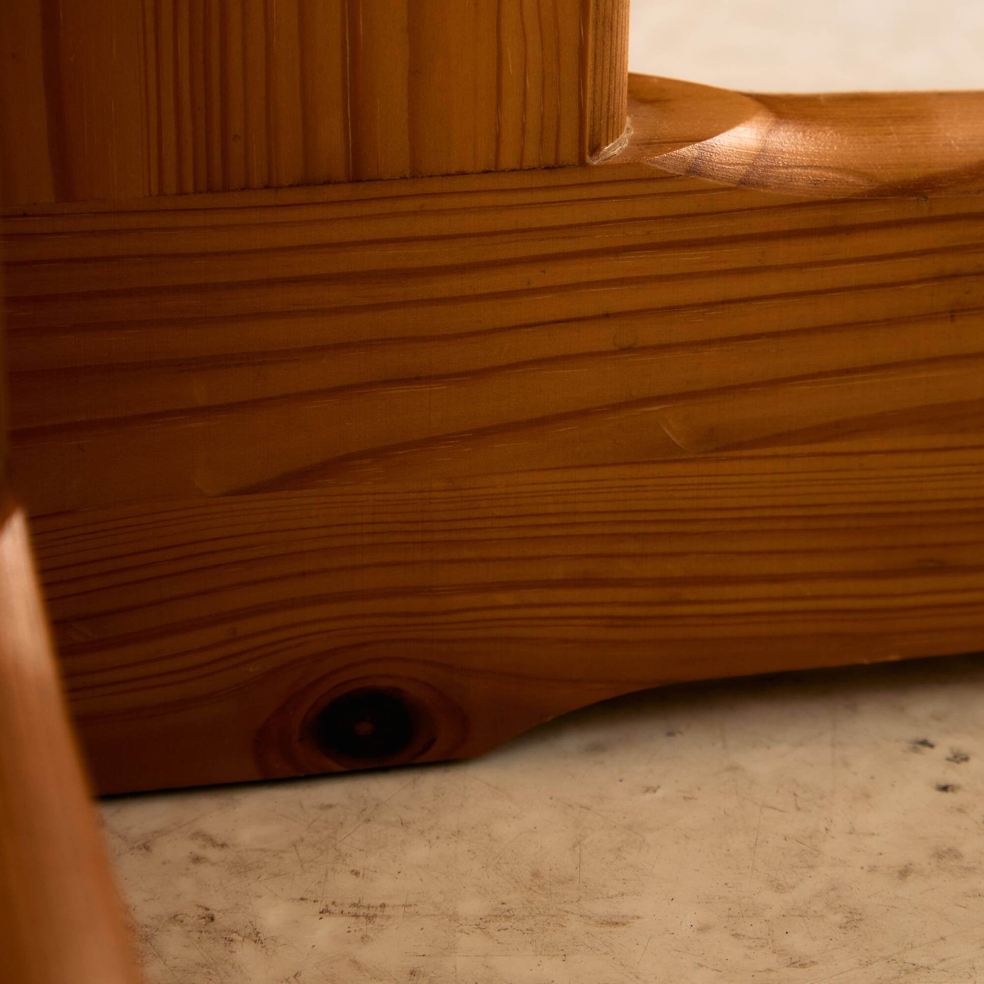 Pine dining set by Rainer Daumiller, Set of 7