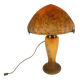 Orange speckled glass mushroom lamp, Massive, Belgium 1970.
