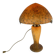 Orange speckled glass mushroom lamp, Massive, Belgium 1970.