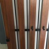 Vintage wardrobe wears mirror coats and Scandinavian design closet