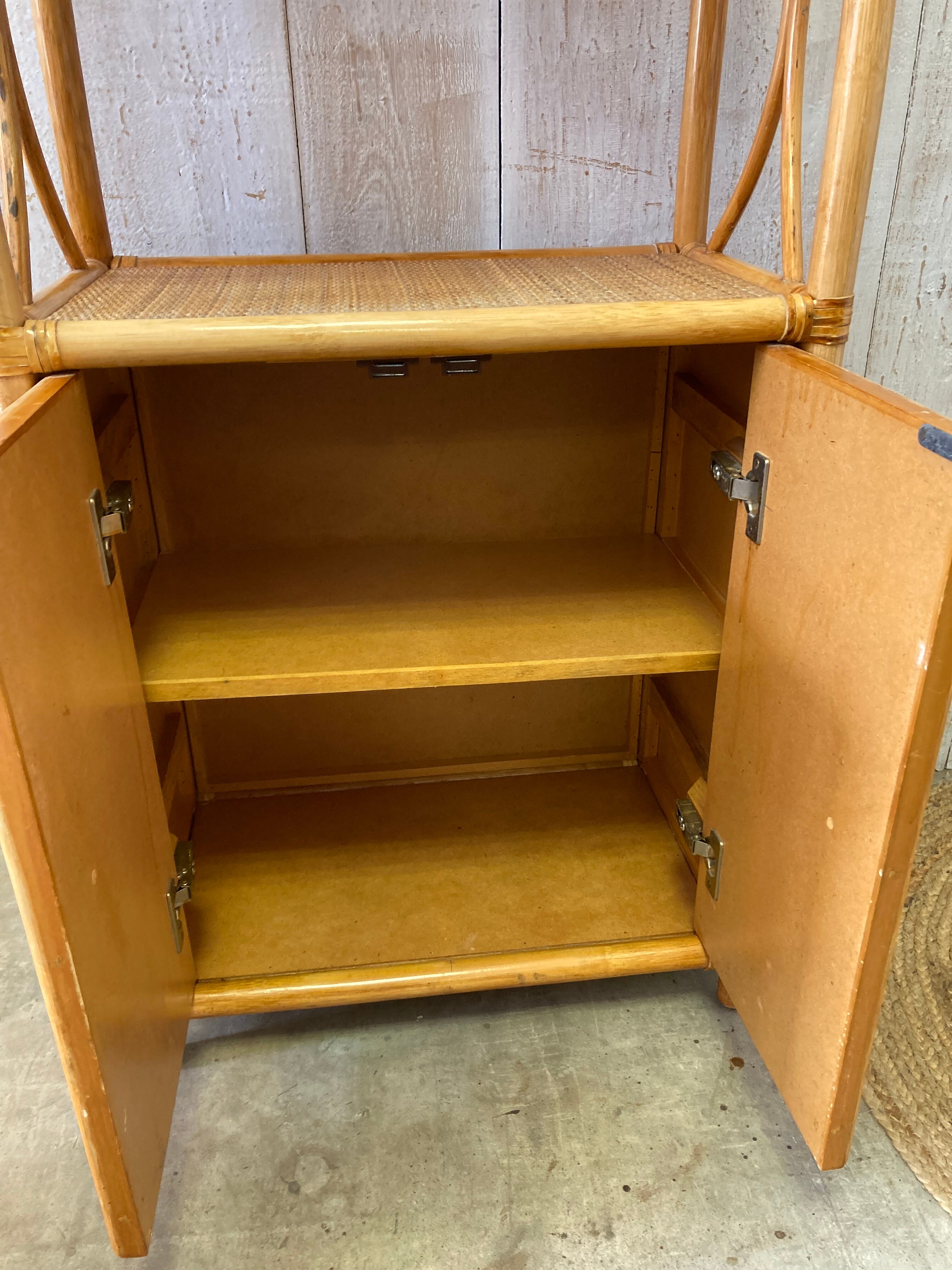 Vintage rattan floor