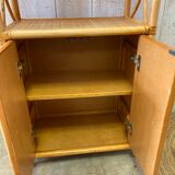 Vintage rattan floor