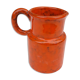 Orange ceramic pitcher