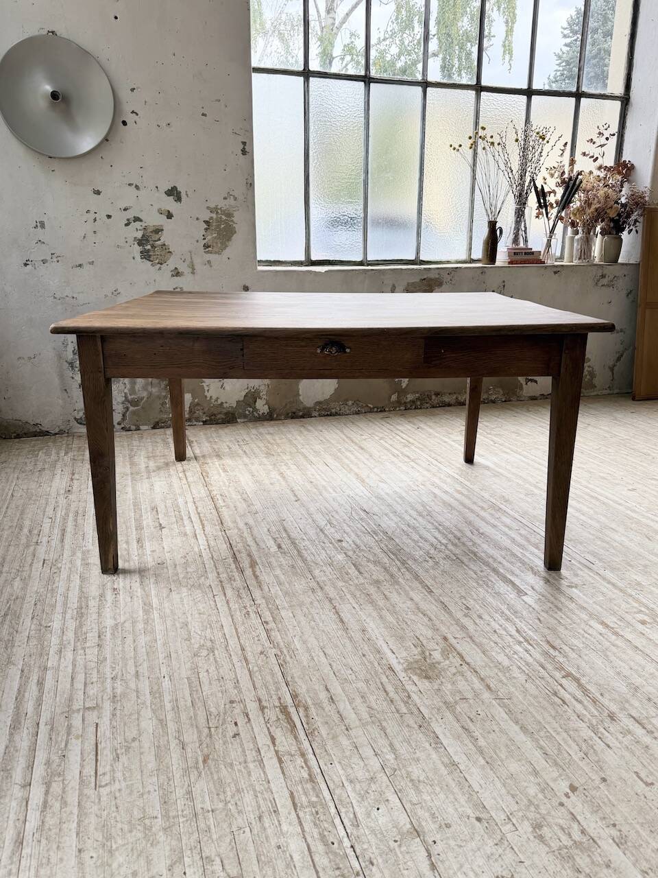 Large “square” oak farmhouse table 1950