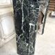 Louis XV style fireplace in green marble, 1900s