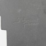 Vintage 1980s Inca pharaoh face ceramic wall lamp Saint-Clément 80s