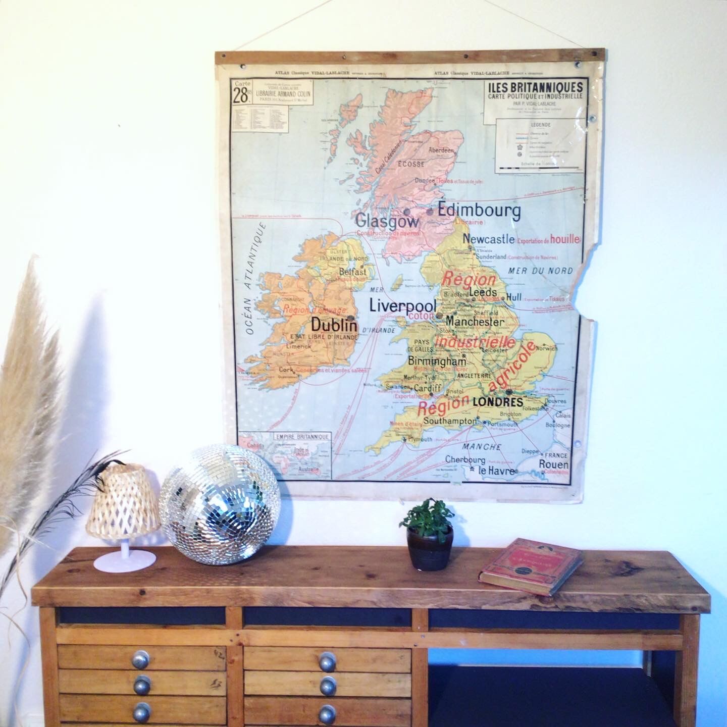 Map Vidal Lablache British Isles