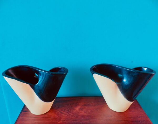 Paire de vases de Fernand Elchinger. France 1955