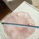 Large satin glass cornucopia vase "pâte de verre" frosted pink - Art style