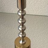 Silver and gold metal candle holder