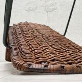 Vintage chair in wicker and metal circa 1950