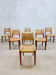 Chaises de salle à manger en corde tissée vintage