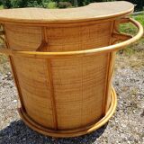 Vintage bamboo and rattan bar