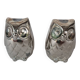 Silver-plated metal owl salt and pepper shakers