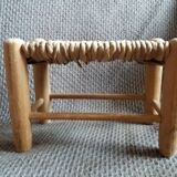 Banc paillé mobilier de poupée