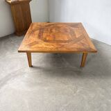 1940s inlaid oak coffee table