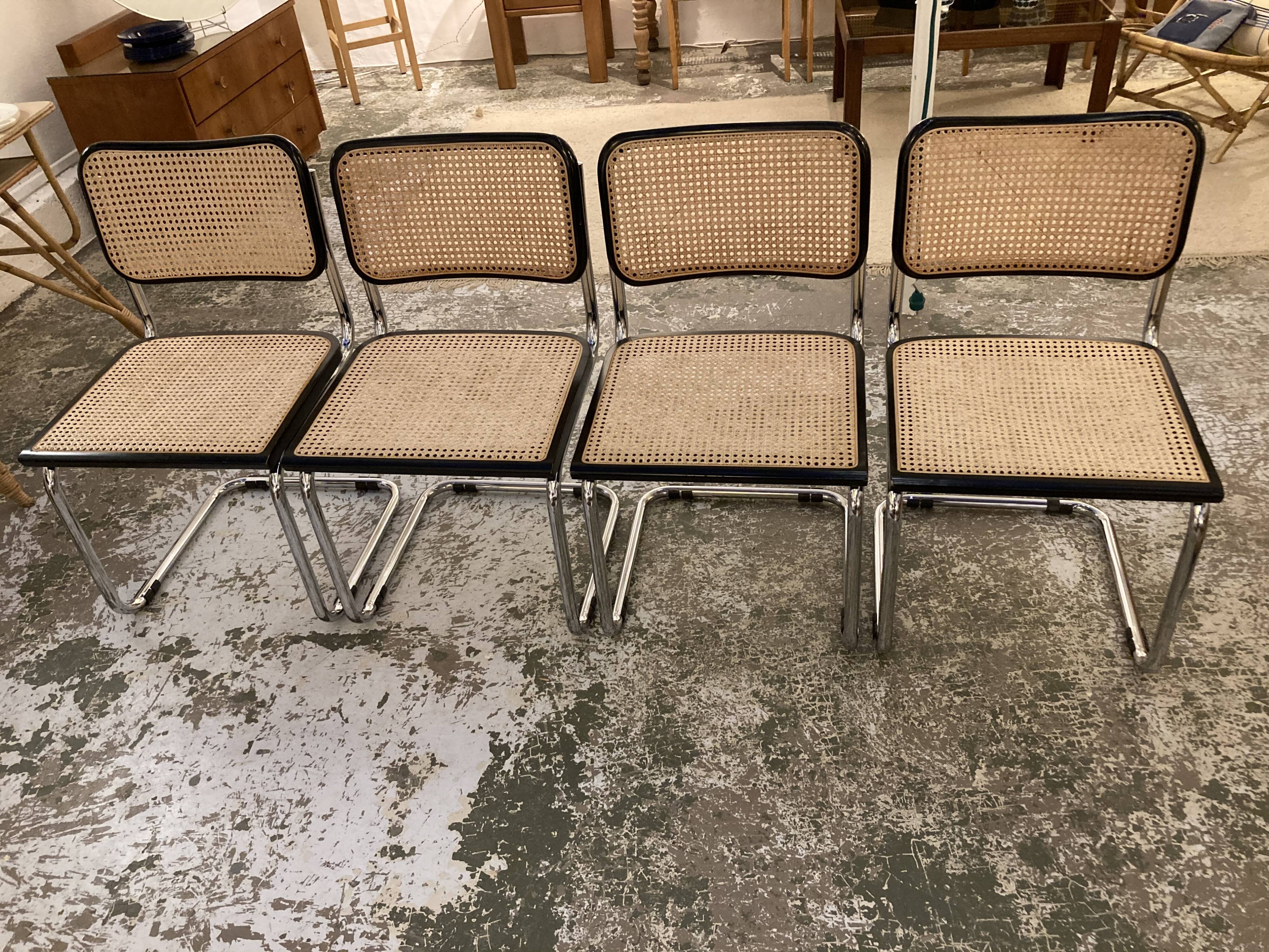 Series of 4 chairs B32 Cesca de Breuer