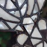 Antique folding oriental chair with mother-of-pearl inlays