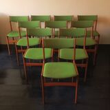 Set of 10 danish teak dining chairs by Erik Buch, 1960