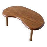 Vintage "bean" coffee table in solid wood, 1960