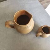 Set of two Village de France stoneware pitchers