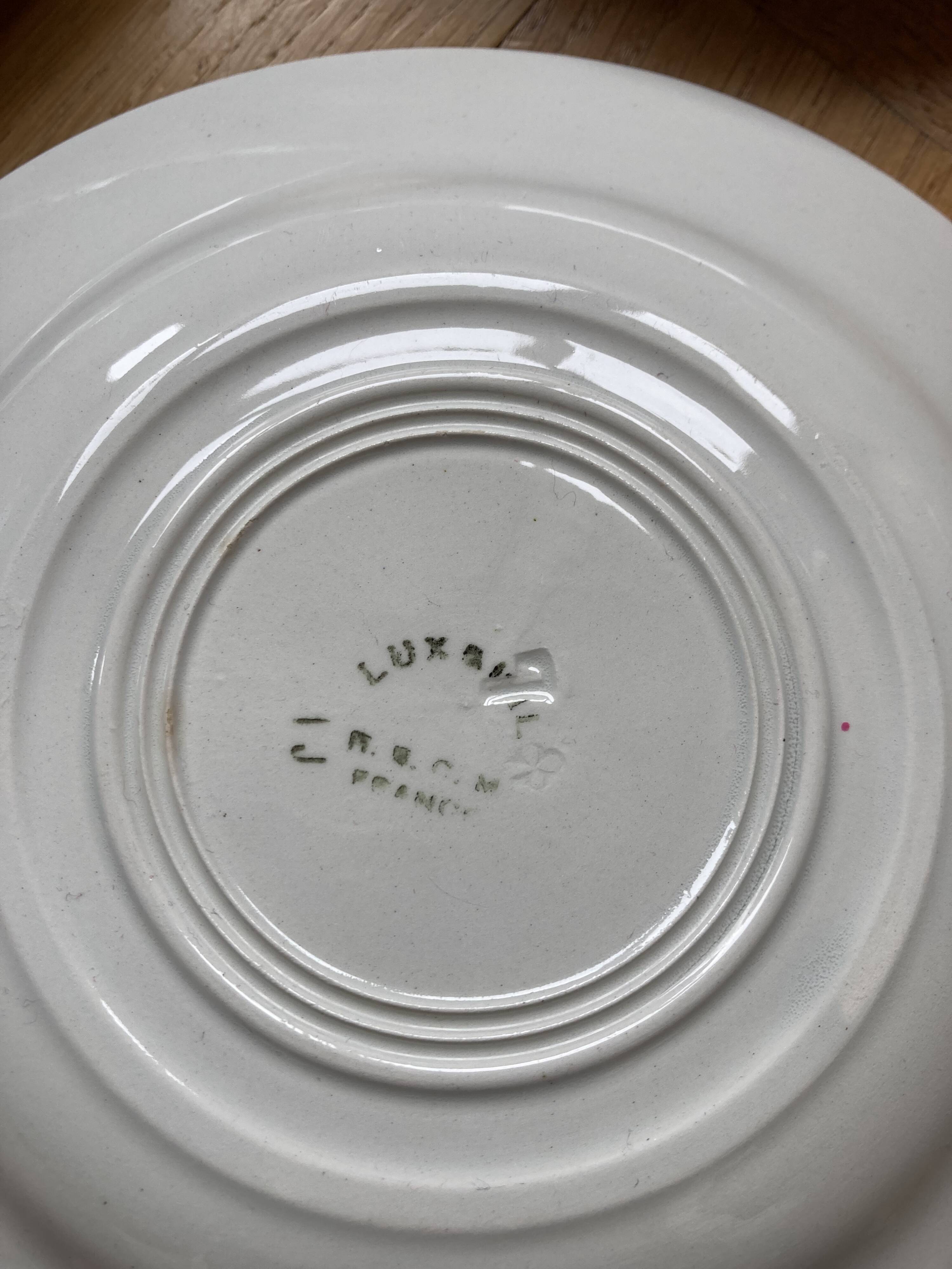 Luxury dessert plates poppies Luxeuil hbcm