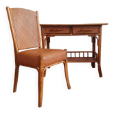 Bureau en rotin vintage