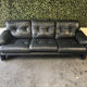 Black leather 3-seater sofa – Tobia Scarpa for B&B Italia
