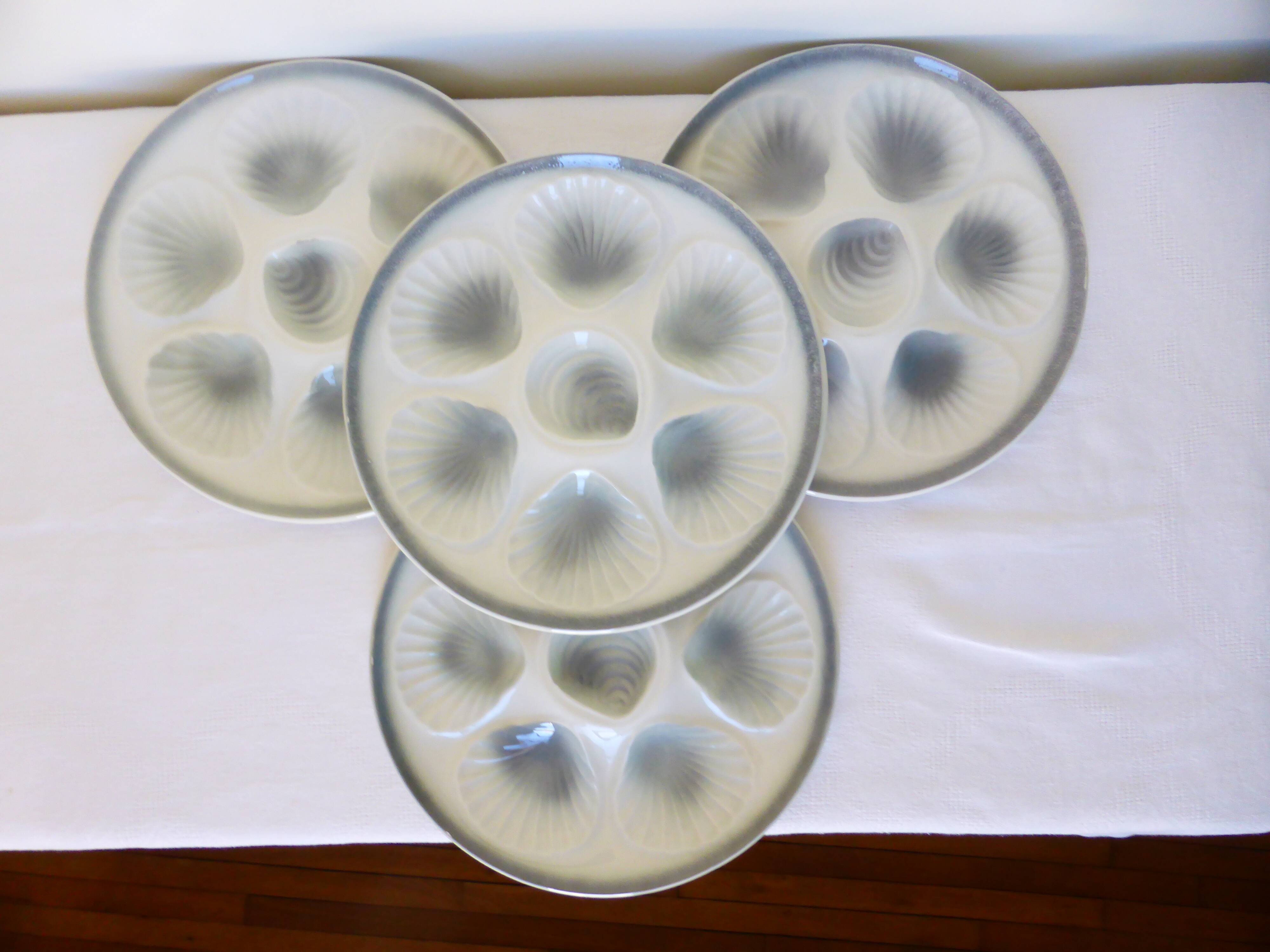 4 oyster plates Moulin des Loups 2106174