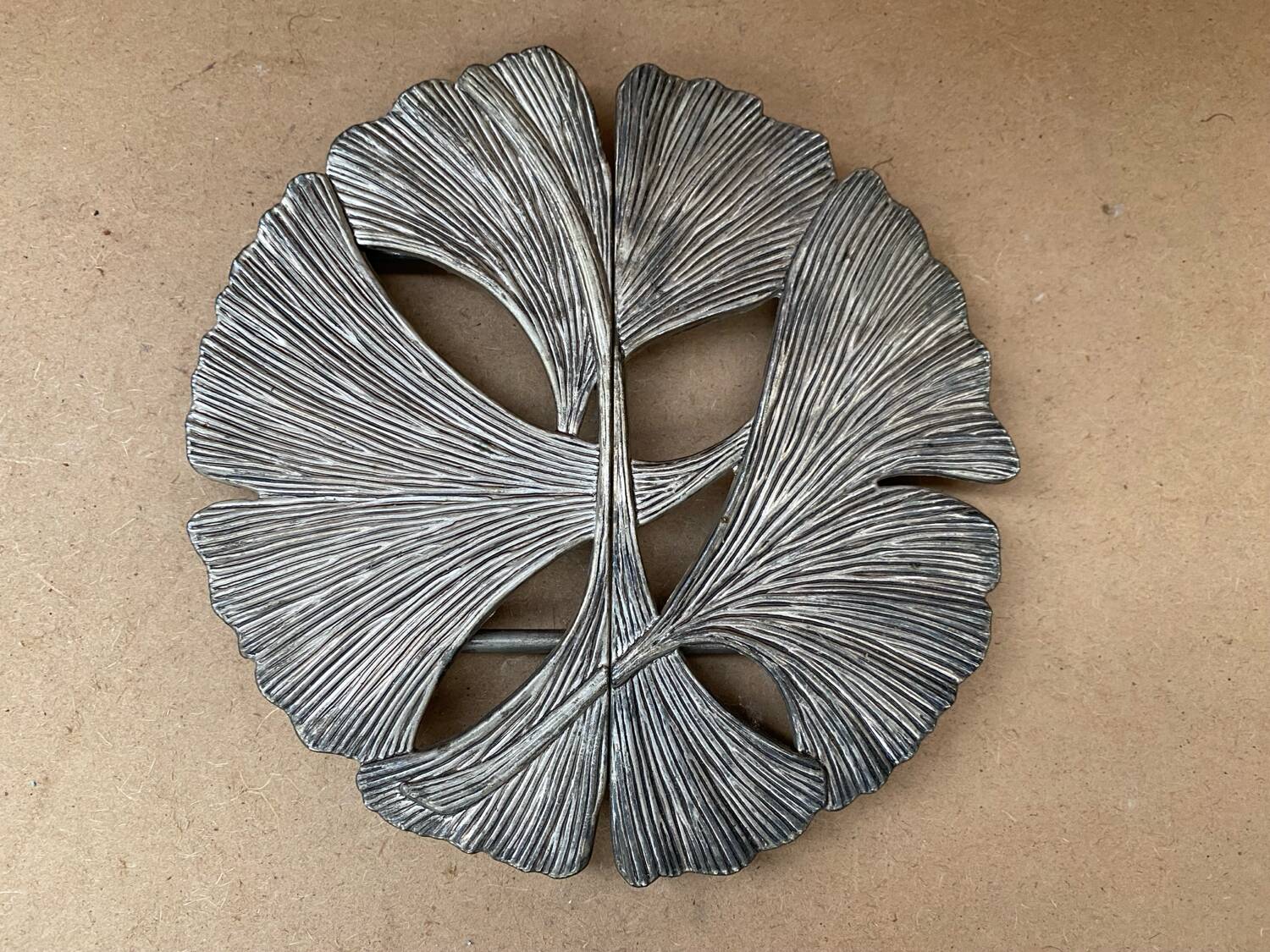 Old silea silver metal extendable vintage trivet
