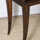 Vintage wooden and marble console table – classic style curved legs, 1950s