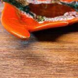 Vallauris Tray/Cup in Orange and Brown Gradient