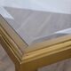 Table basse ou d'appoint en laiton et verre 1970