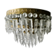 Lustre à pampilles et laiton des années 60-70
